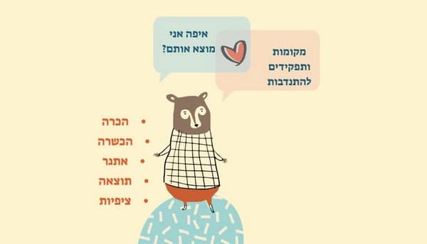 מתנדבים עם בעלי חיים מחפשים הכרה, הכשרה, אתגר, תוצאה, ציפיות